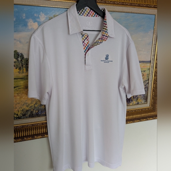 Bugatchi Ritz Naples White Polo Shirt - Picture 2 of 4